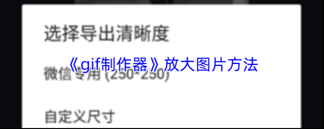 《gif制作器》放大图片方法