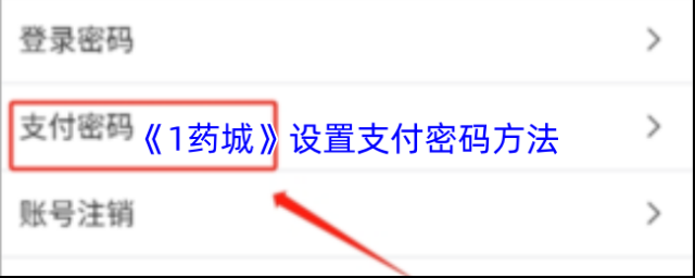 1号药城支付密码